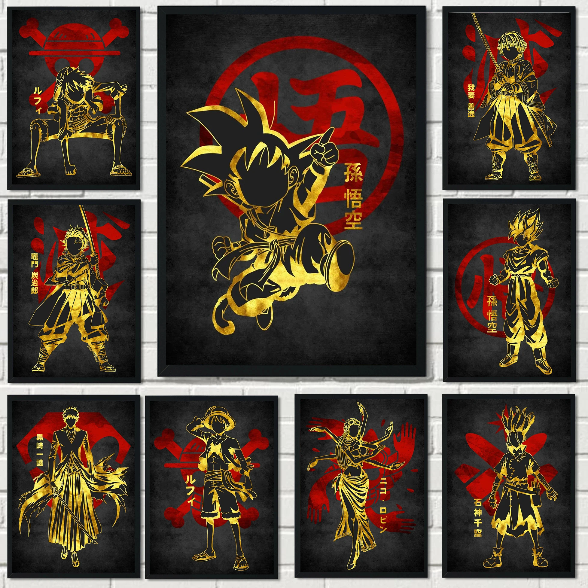 

Anime Poster Naruto Seven Dragon Ball One Piece Character Canvas Painting Wall Art Prints Children Bedroom Decor Birthday Gifts