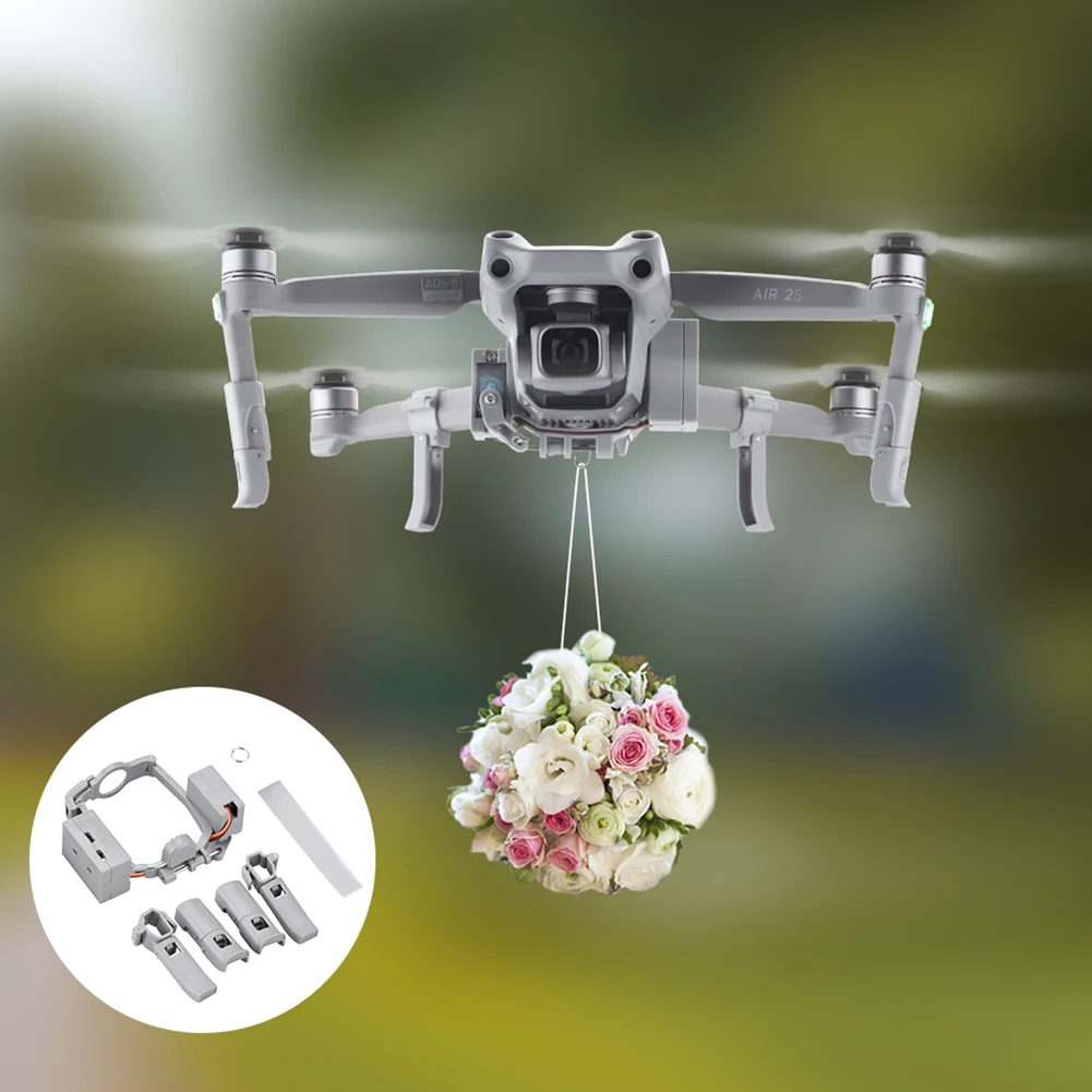 

Airdrop System for DJI Mavic AIR 2S/AIR 2 Drone Fishing Bait Wedding Ring Gift Deliver Payload Delivery Parabolic Thrower Parts