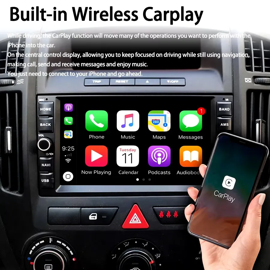 Фото Для KIA CEED 2007 2008 2009 Carplay автомобильный мультимедийный стереоплеер Auto Audio Navi Stero 7-дюймовый экран Android 14 АВТОМОБИЛЬНЫЙ РАДИО GPS №2