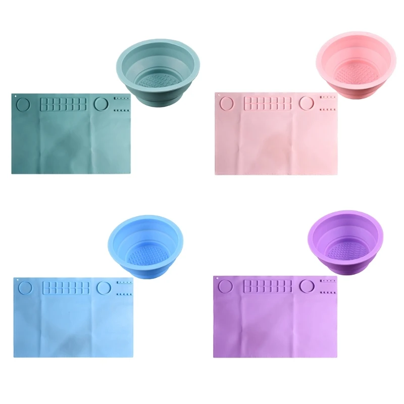 

23x15'' Silicone Sheet Art Mat for Toddler Drawing Craft Painting Mat with Cup