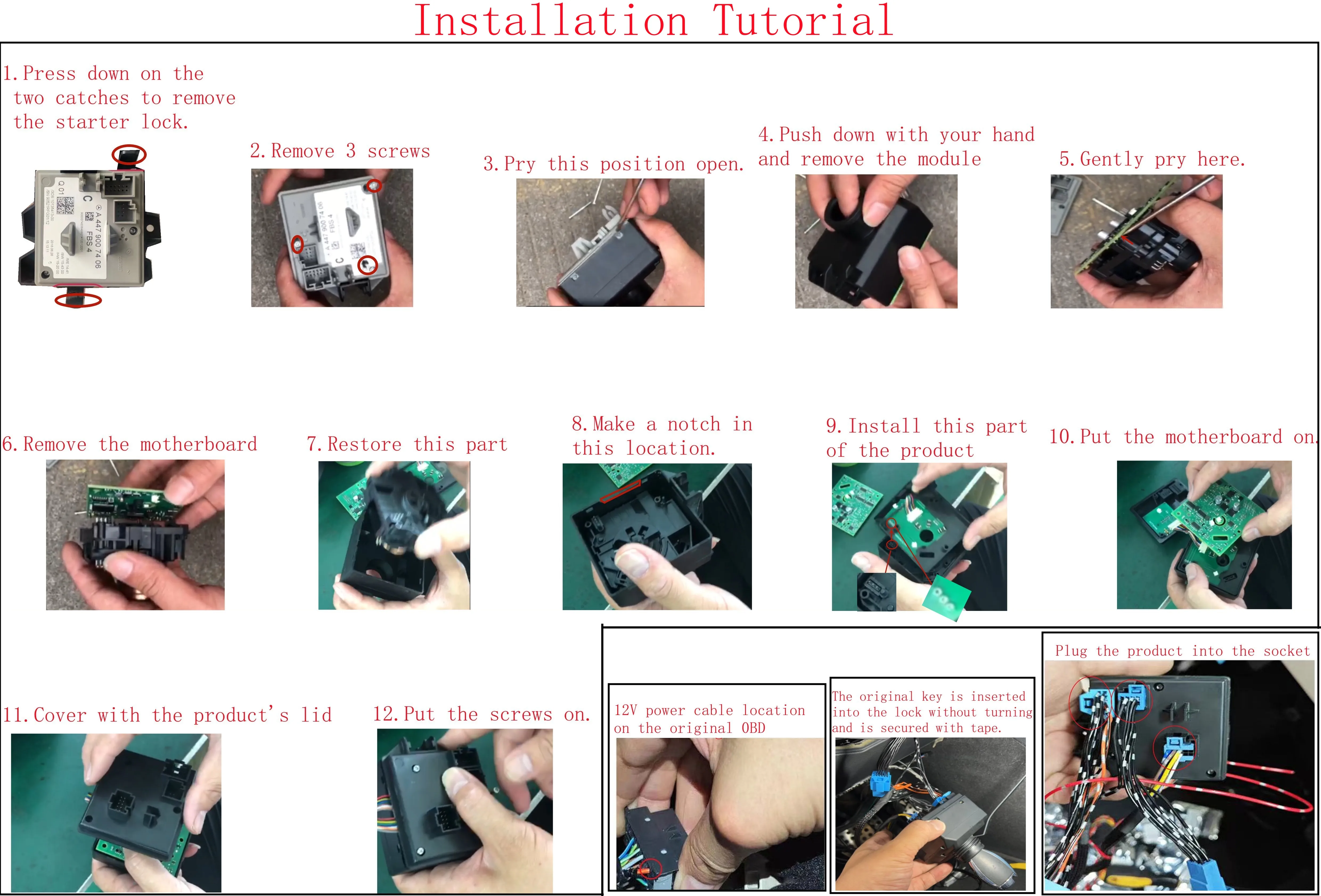 Добавьте бесключевую систему запуска и остановки автомобиля для Mercedes Benz CLS C218 W219