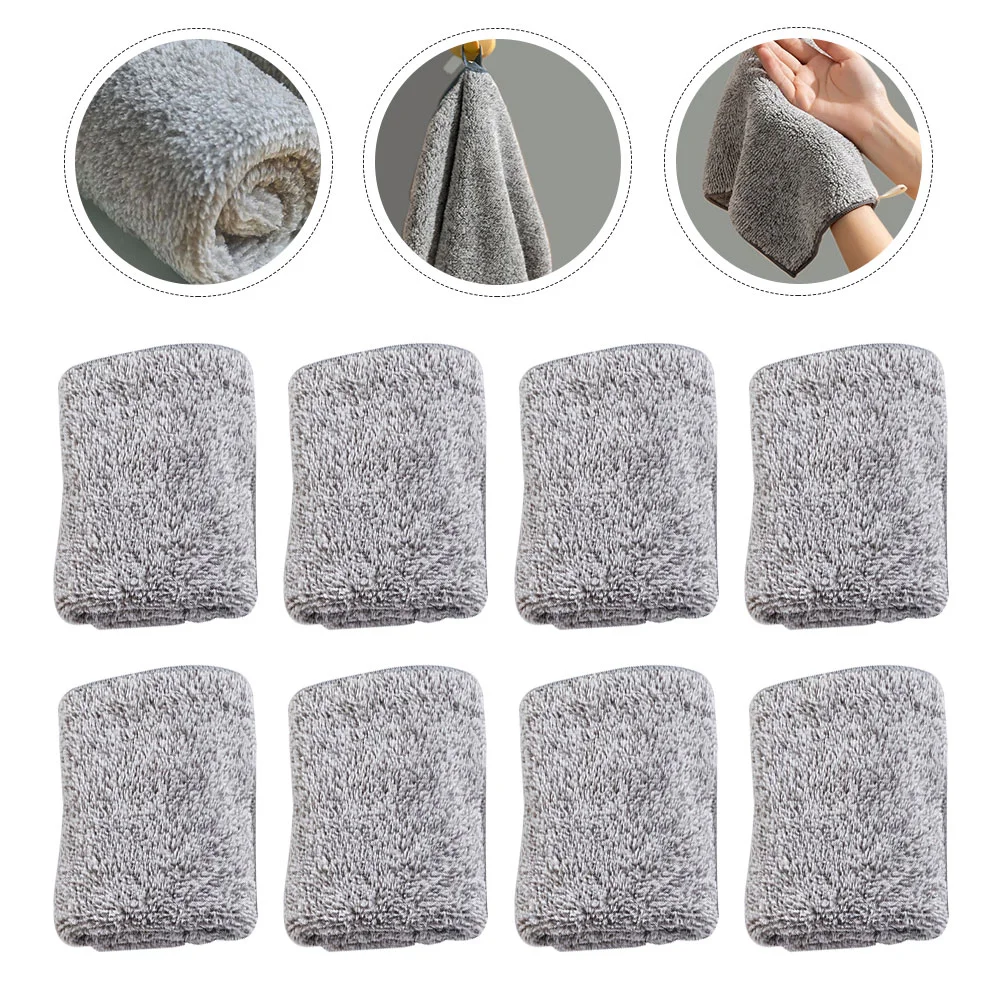 

10 Pcs Dishcloth Microfiber Towels Absorbent Cleaning Thicken Kitchen Supplies Superfine Hand
