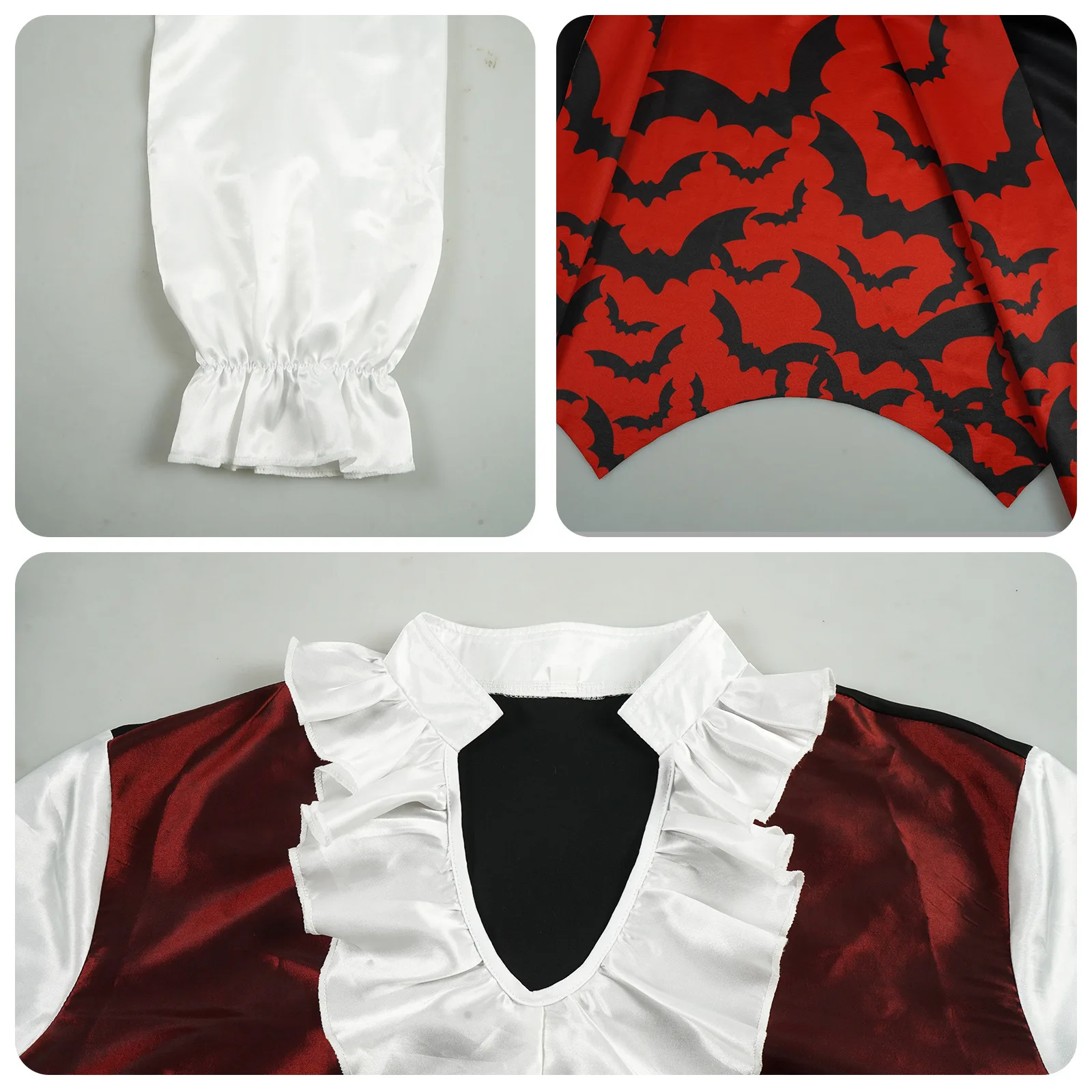 Костюм для взрослых мужчин: рубашка, плащ, наряд в стиле дьявола или вампира, средневековый, ренессансный, викторианский, готический, для Хэллоуина, косплея, длинная накидка. (art.: 3920dcca2ef56) - 3920dcca2ef56