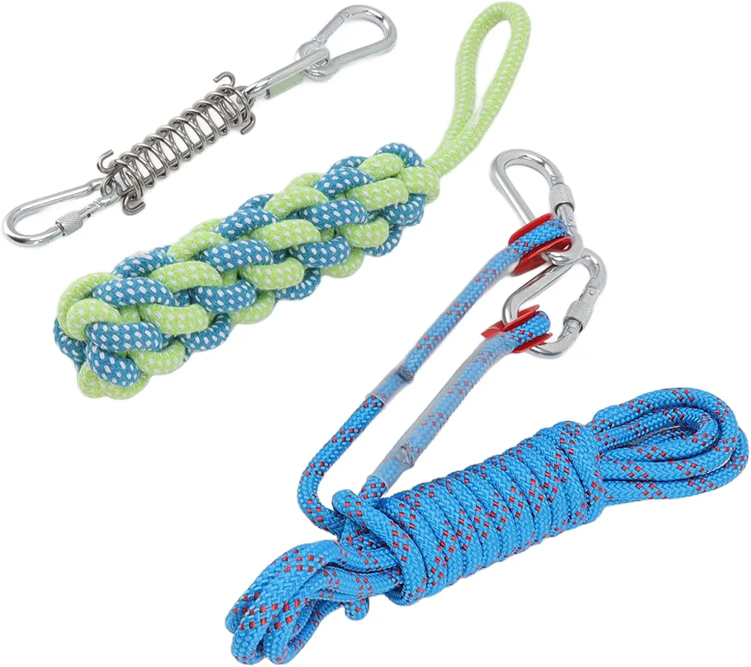 

Bungee Dog Rope Muscle Building Spring Pole Jouet pour Chiens Roue de 360 Degrés Ressort Acier Inoxydable Chien Toutes Tailles