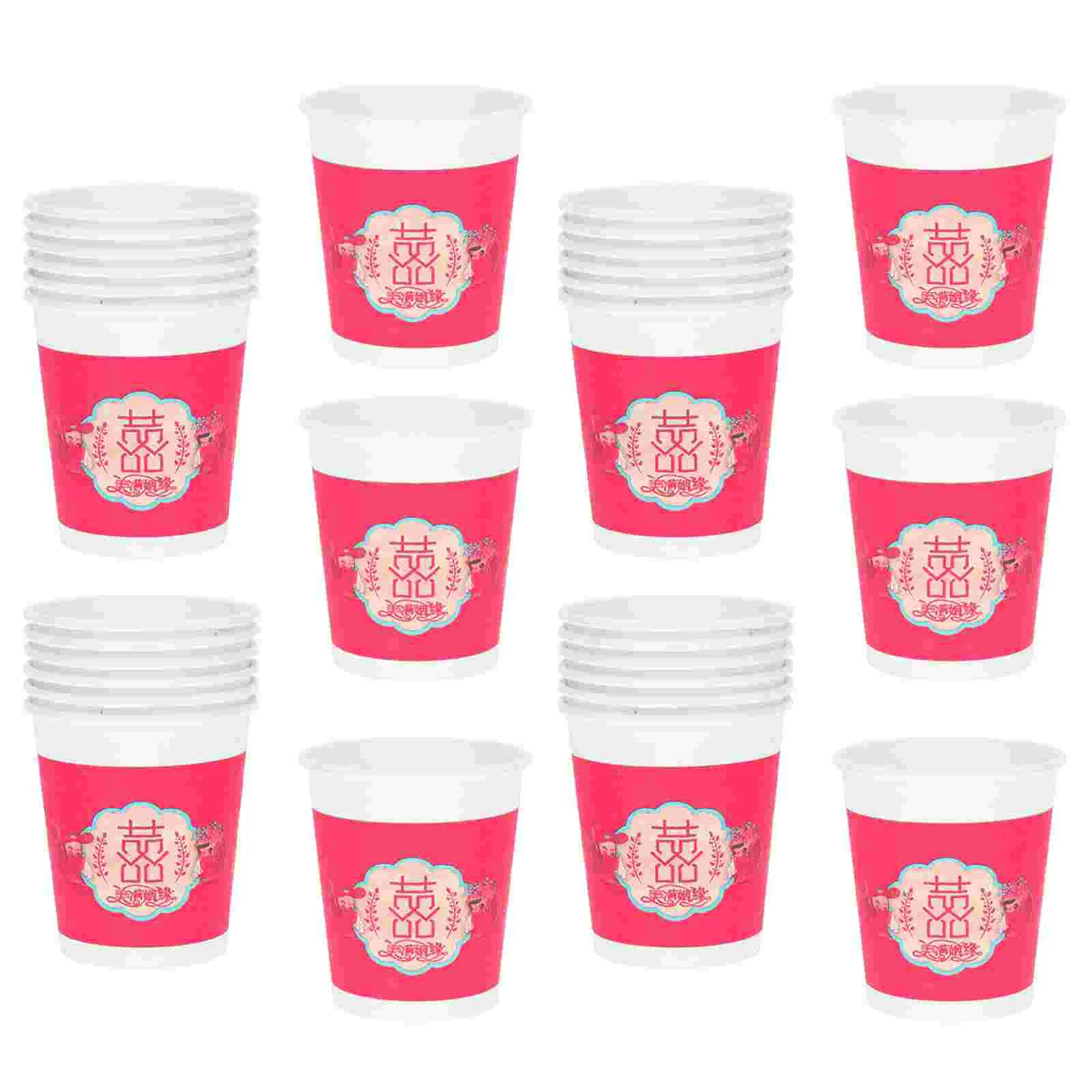 

Cups Paper Tea Chinese Wedding Disposable Cup Party Hot Coffee Serving Banquet Oz Beverage Drinking Practical Festival Espresso