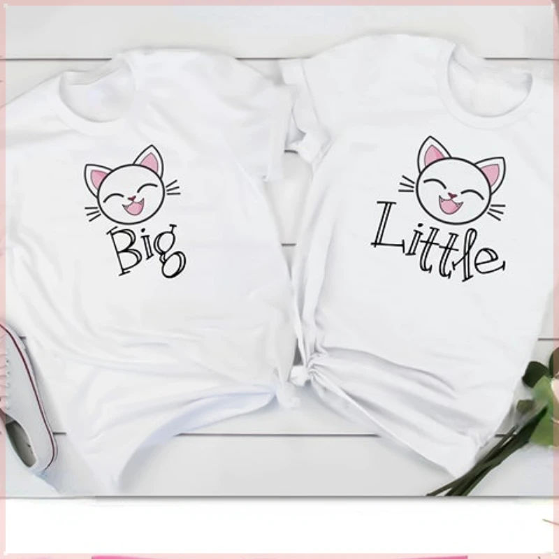 Милые футболки с рисунком кошки большие подходящие ко всему надписью Sorority show ca.