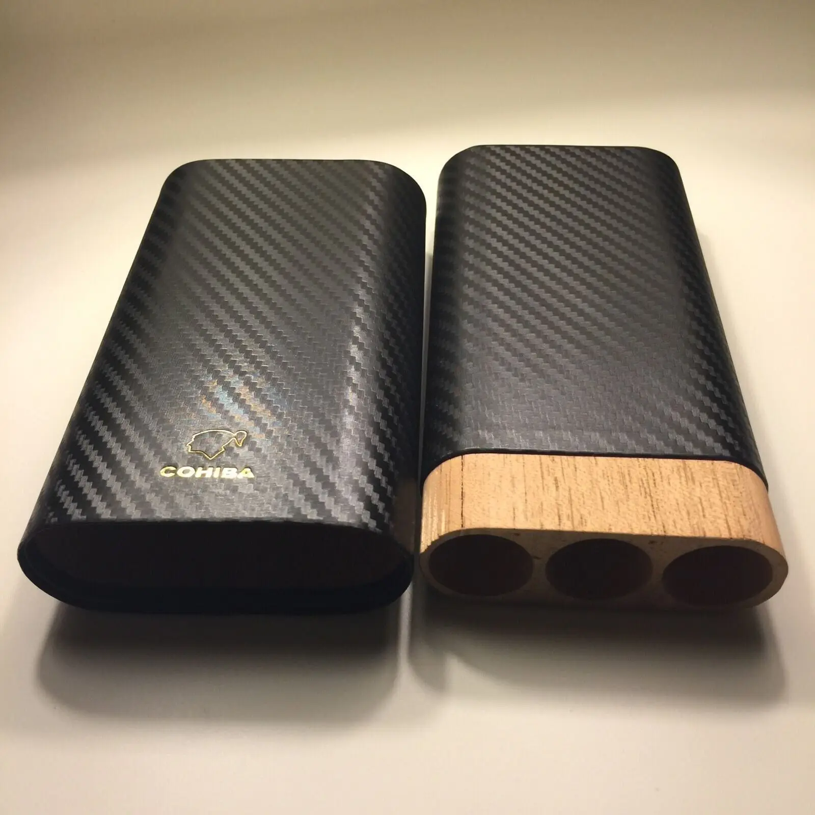 Портативный дорожный портсигар из кедра деревянный 3-трубный коробка для сигар