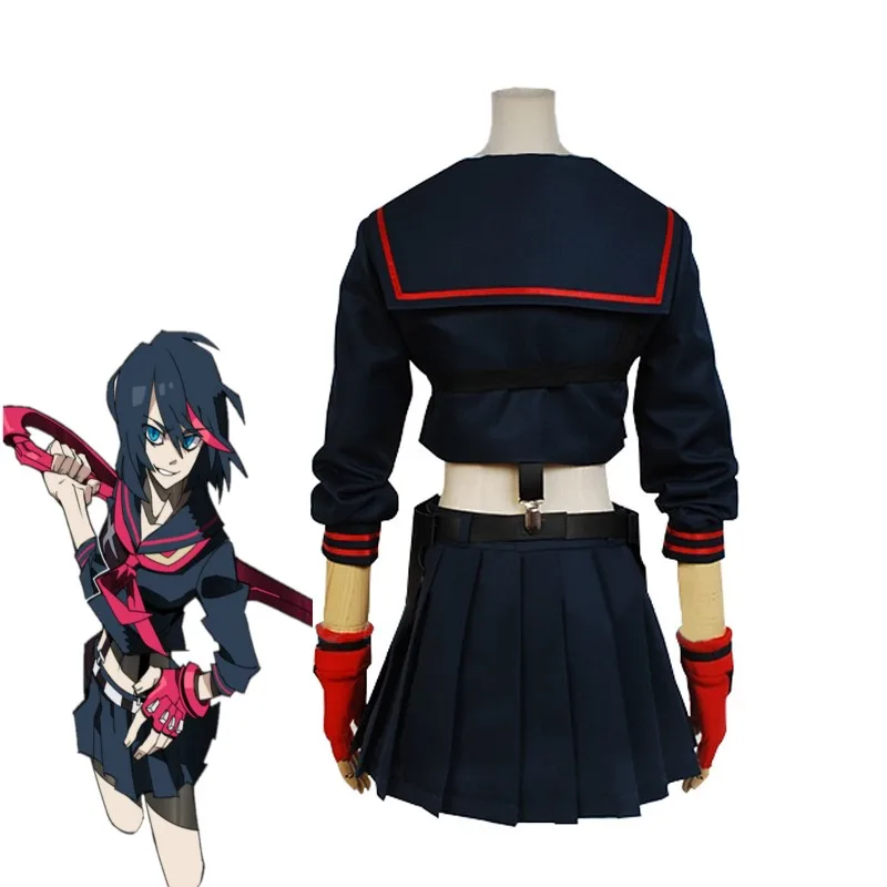Фото Kill La Kill Matoi Ryuuko Косплей Костюм Парик Японского Аниме JK Униформа Короткая Рубашка Женщина Сексуальный Каваи Карнавальный Костюм Матроса №5