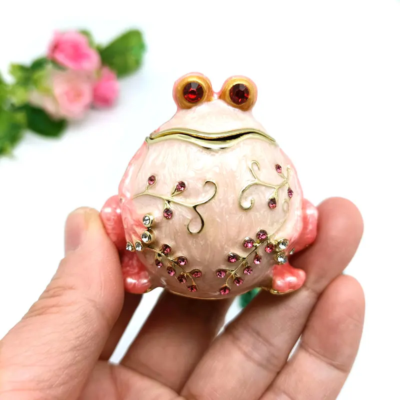 SHINNYGIFTS эмалированная шкатулка для безделушек с лягушкой ручная роспись