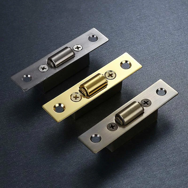 

Stainless Steel Door Latches Cupboard Cabinet Roller Latch Lock Wooden Door Stops Furniture Hardware
