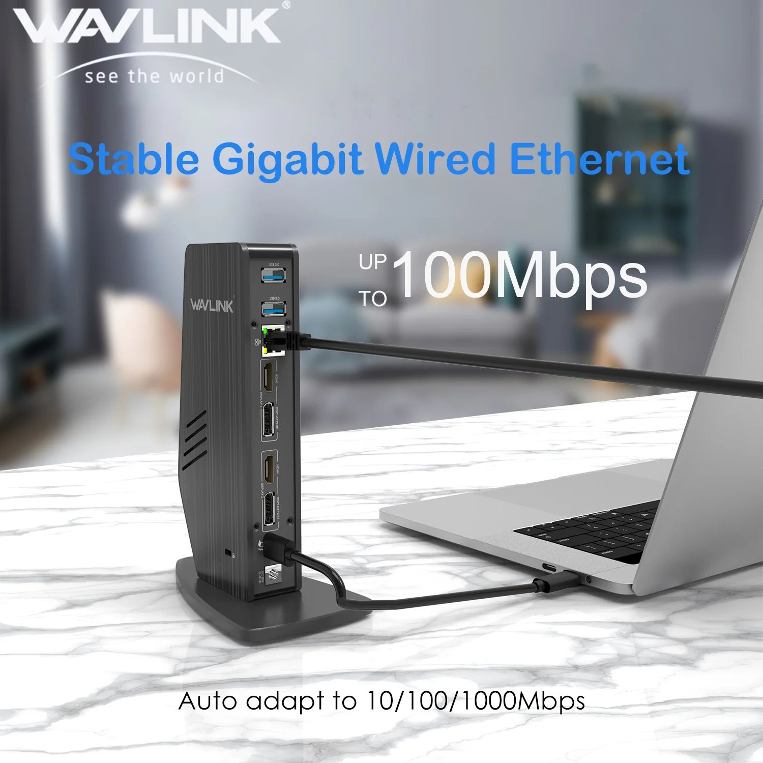 Универсальная док-станция USB-C Dual 4K Ultra 5k с дисплеем до 5120x2880 @ 60 Гц 65 Вт для зарядки ноутбука Type-C