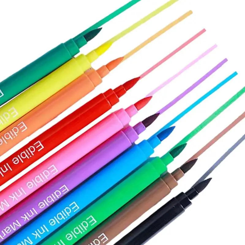 

Edible Pen 10 Colors Edible Cookie Decorating Pens Edible Ink Markers Pigment Food Coloring Pen Drawing Biscuits Cake Color Pen