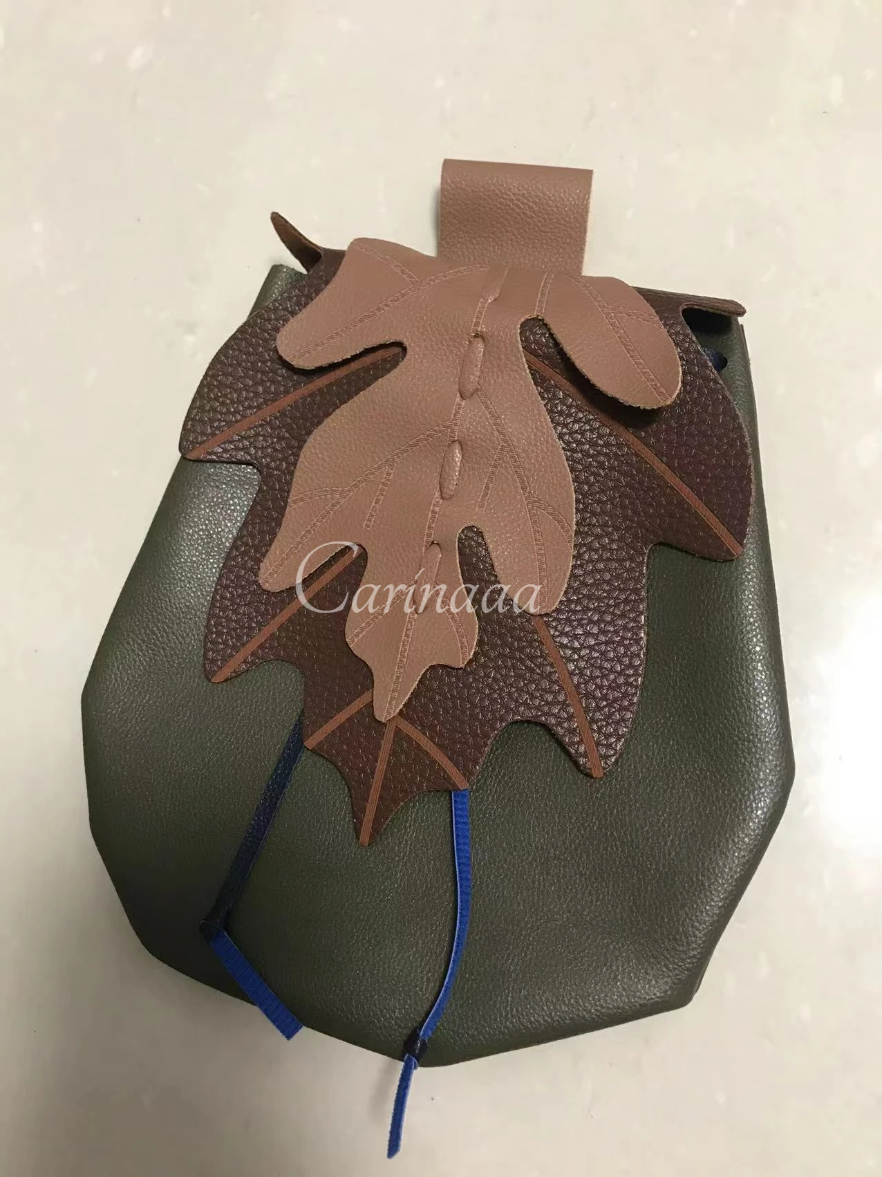 Кожаный кошелек на шнурке в средневековом стиле викингов маленькая сумочка с