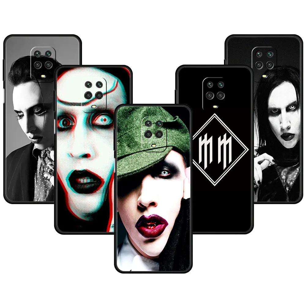 Чехол для Xiaomi Redmi Note 7 9 9T 11 Pro 9C 9S 9A 10 K40 8 K40S K50 8T Celular Funda Marilyn Manson Shell - купить по
