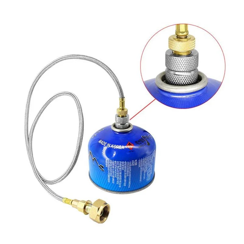 

Outdoor Camping Butane Stove Gas Refill Adapter Cartridge Gas Nozzle Bottle Type Cartridge Screw Type Valve Canister Connector