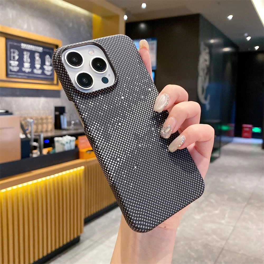 Деловой Чехол Kefla Для iPhone 15/14/13/12/11 Pro Max Plus С Узором Звездного Неба Бронированный