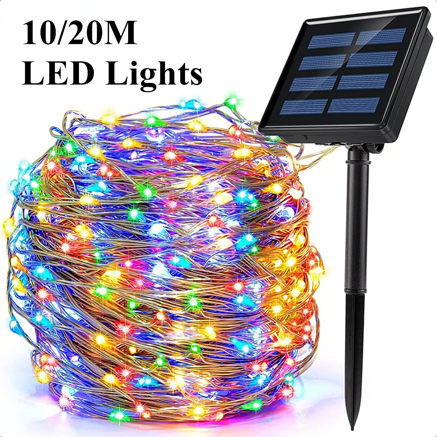 

10m/20m Solar LED Light Outdoor Festoon Lamp Garden Fairy Light String 1PC Waterproof Christmas Garland Yard Decoration