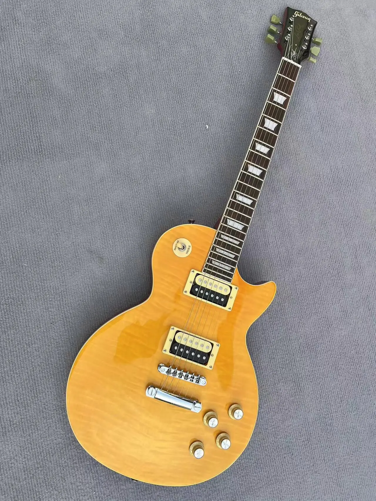 

Send in 3 days Flame Maple Top G Les Standard Brown LP Paul Electric Guitar in stock LODES