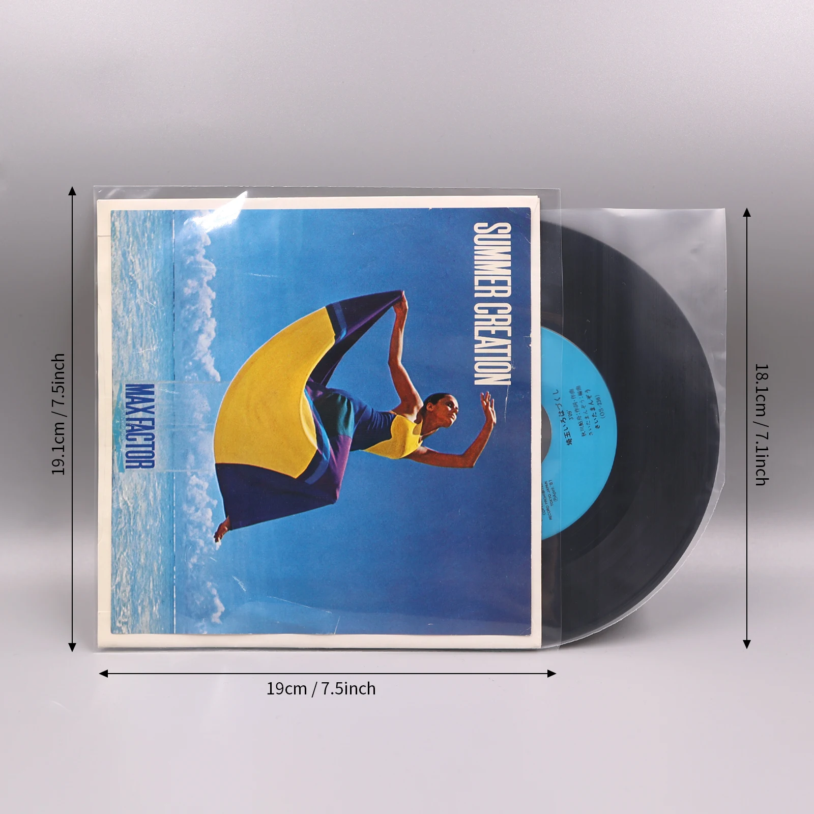 50 шт. пластиковые пакеты для хранения виниловых записей 7 дюймов