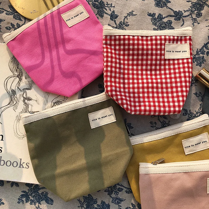 

100 Pack Small Coin Purse Canvas Change Purse Pouch Mini Wallet Coin Bag with Zipper Great Choice for Gift