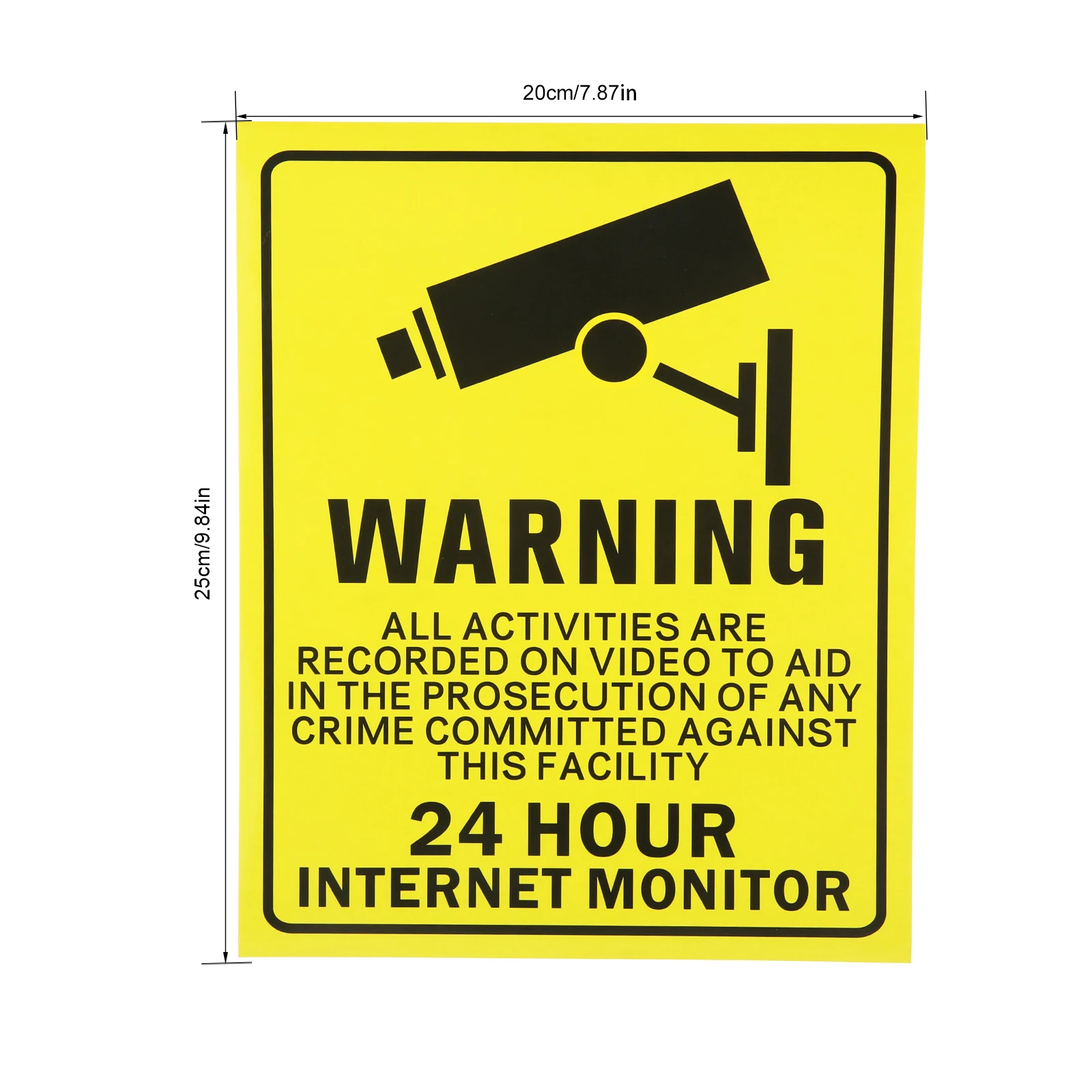 10 шт./лот наклейки для видеонаблюдения 24 часа система видеокамеры