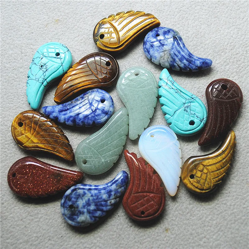 Женские Подвески из натурального драгоценного камня 30 х16 мм 4 шт.