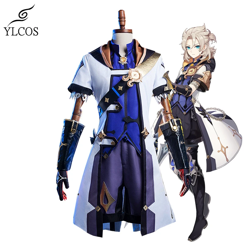 

Genshin Impact Albedo Costume Cosplay Halloween Party Game Suit For Women Girls Unisex Clothes