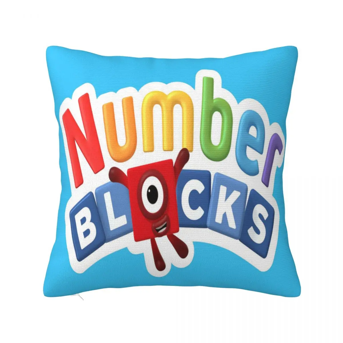 

Numberblocks Cartoon Pillowcase Printed Polyester Cushion Cover Decor Blue Anime Throw Pillow Case Cover Bed Zippered 18"