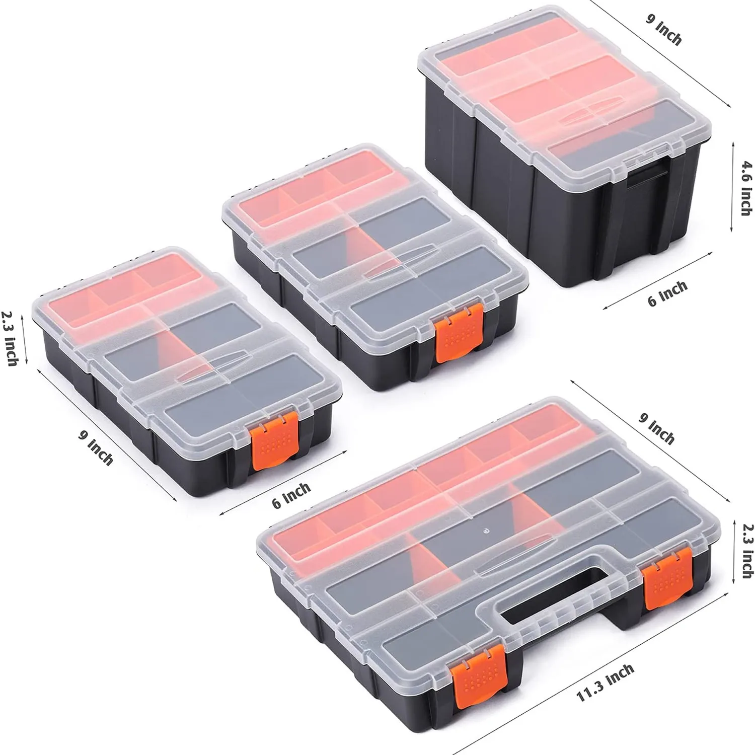 Portable Tool Box , Hardware & Parts Organizers, Compartment Small Parts Storage Boxes, Versatile and Durable Plastic Tool Box