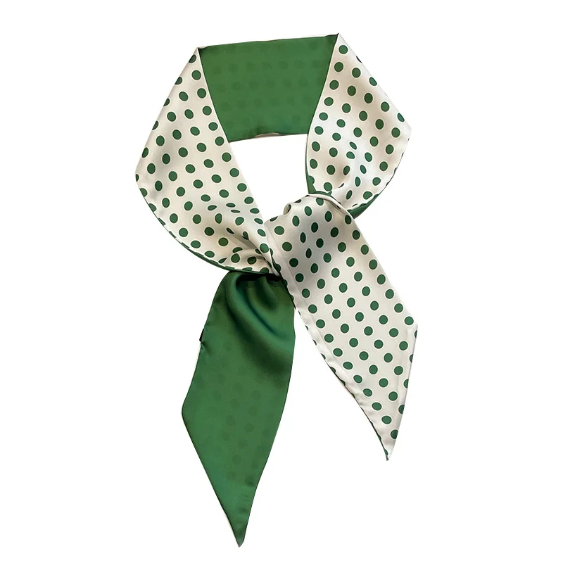 Шифоновый головной шарф повязка на голову маленькие длинные узкие шарфы зеленые
