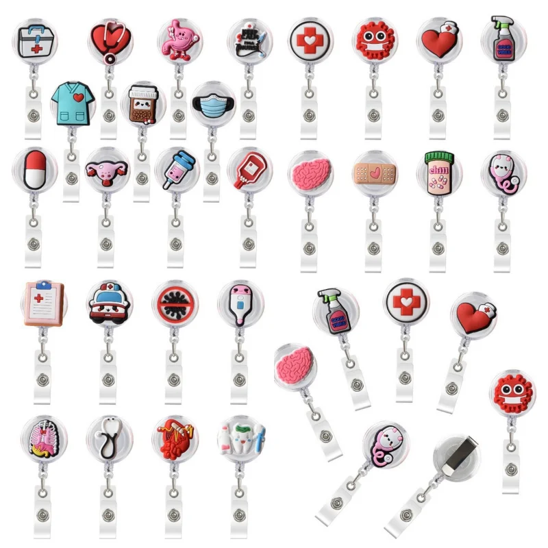 Lanyards Id Name Badge Holder Key Retractable Hospital Nurse Accessories For Boys And Girls