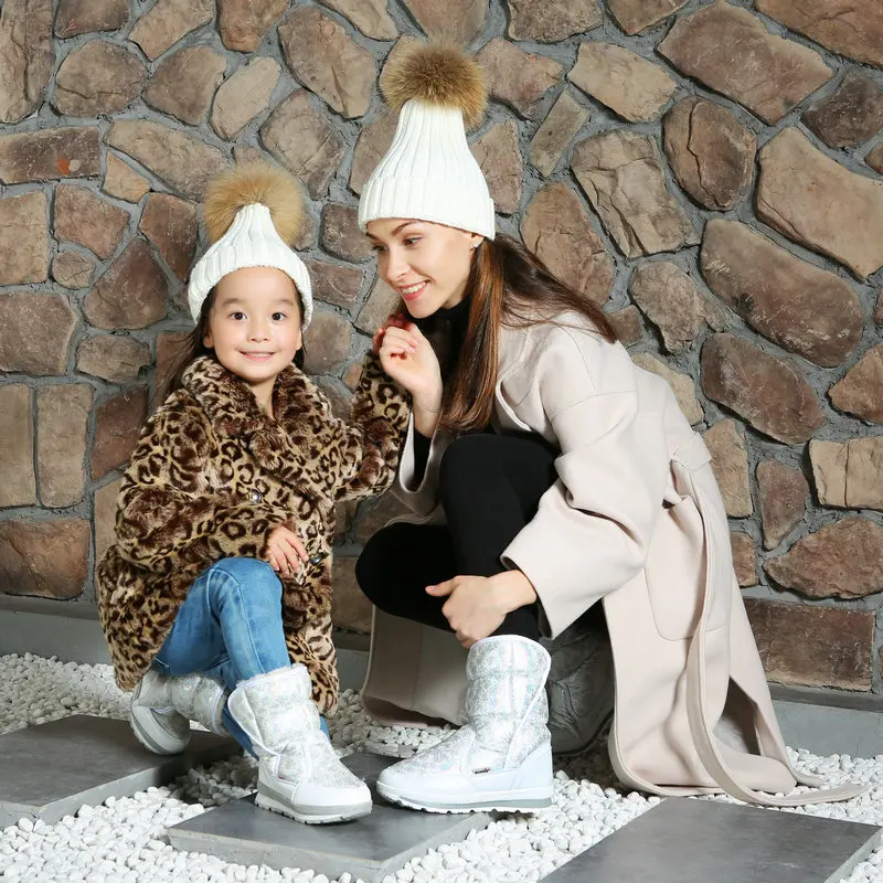 Белые ботинки для девочек Зимние маленькой принцессы Красивые мини-ботинки