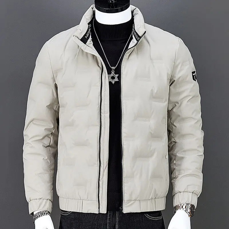 New light and light down jacket men's short anti-run hair with the trend of cold standing collar coat