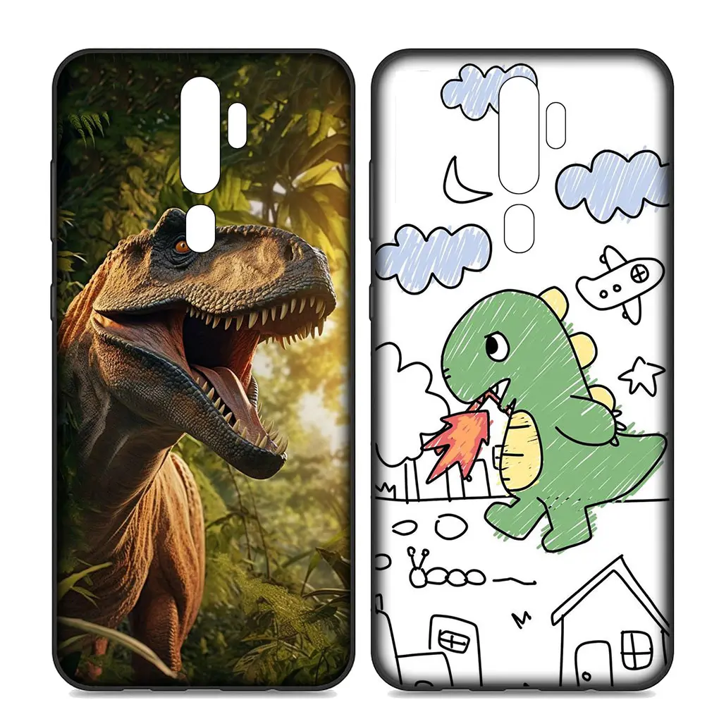 Мягкий силиконовый чехол с мультяшными динозаврами для Samsung Galaxy S24 S23 Fe Ultra Plus A55 A35