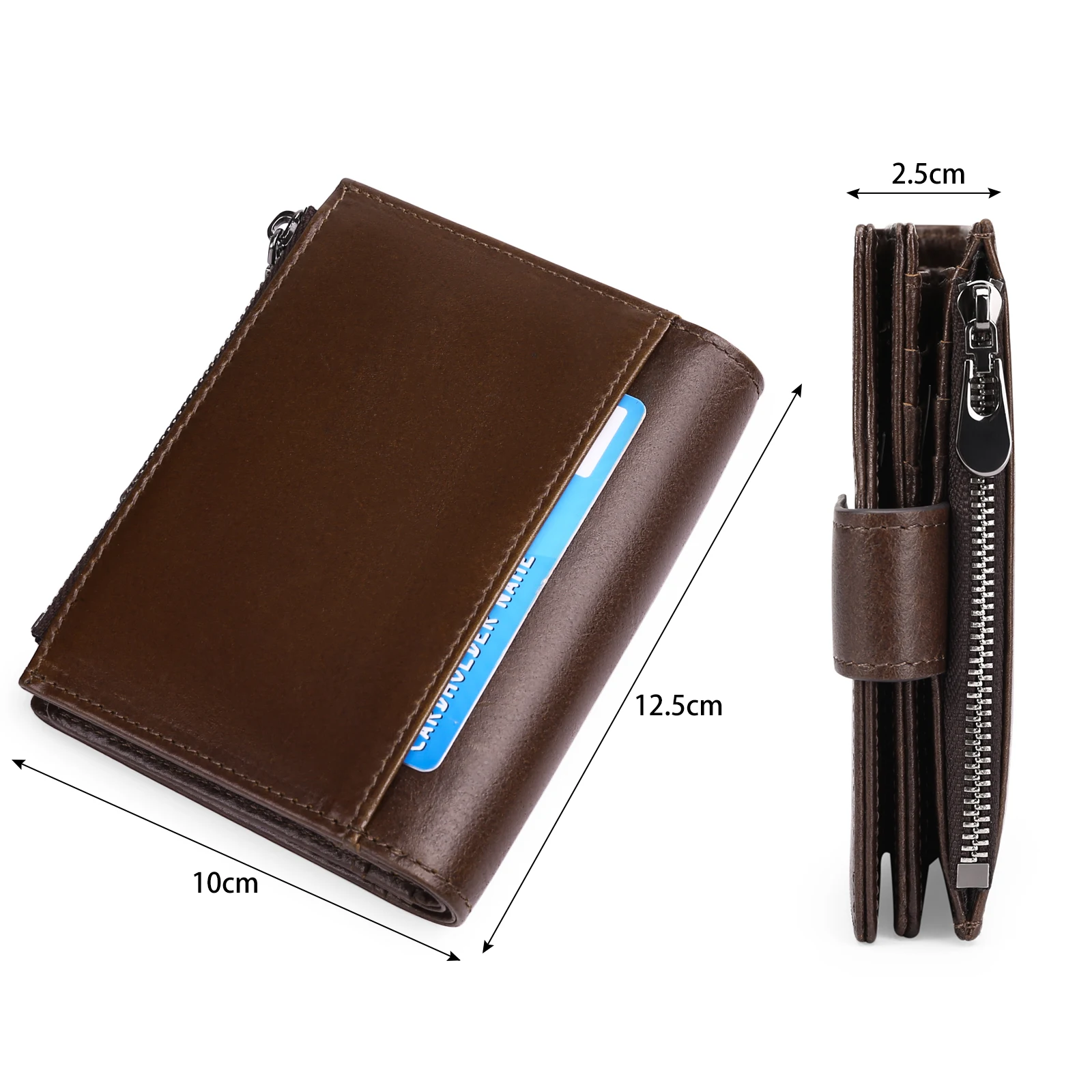 Vintage Short Men Wallets Slim Card Holder Rfid Wallet With Money Clip Anti Theft Purse Business Male Pocket