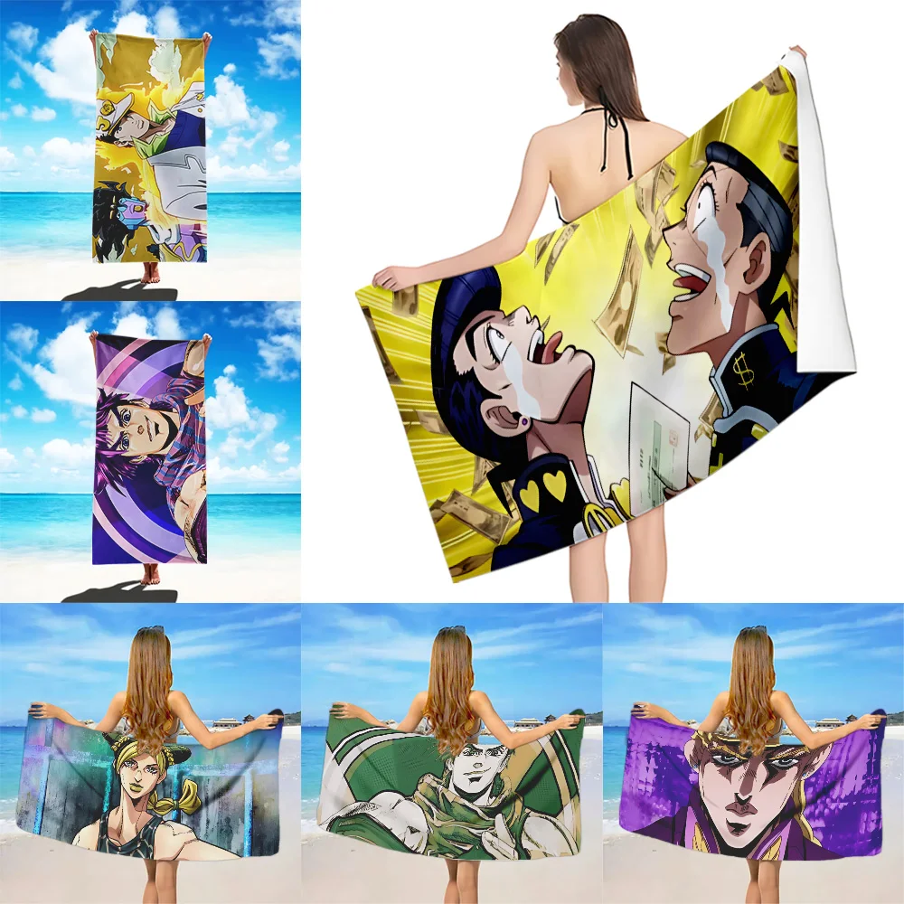 Пляжное полотенце в стиле аниме J-JoJo's B-странные A-Adventure мягкие быстросохнущие
