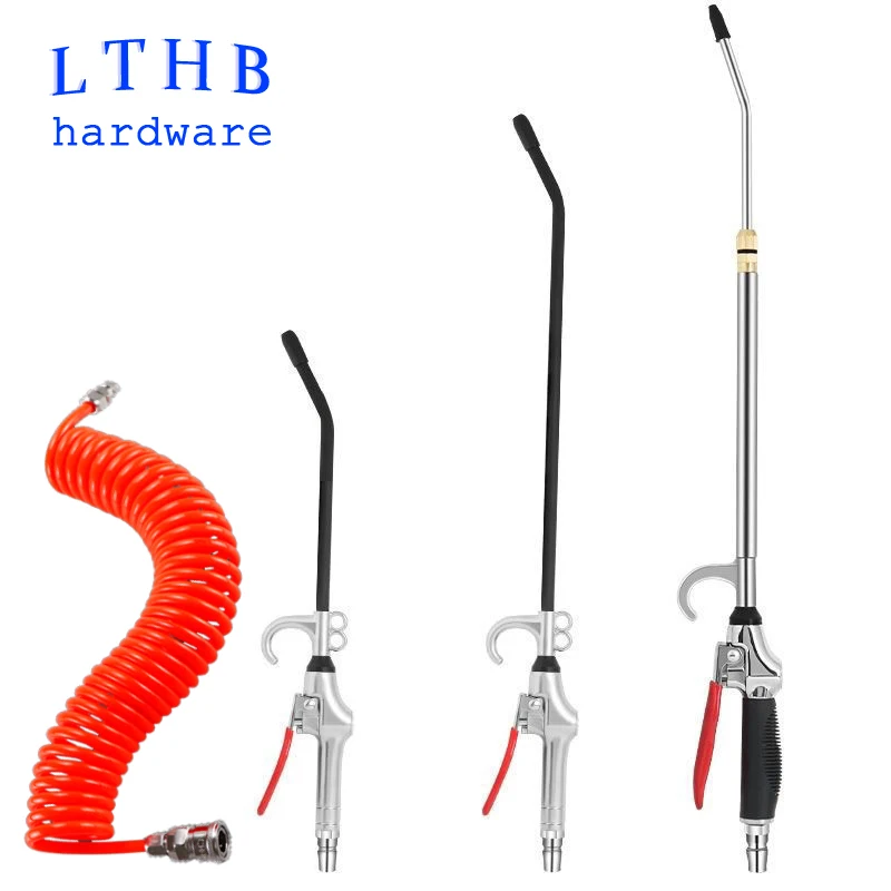 Stainless Steel Adjustable Air Flow Nozzle High Pressure Dust Cleaning Pneumatic Accessory Tools