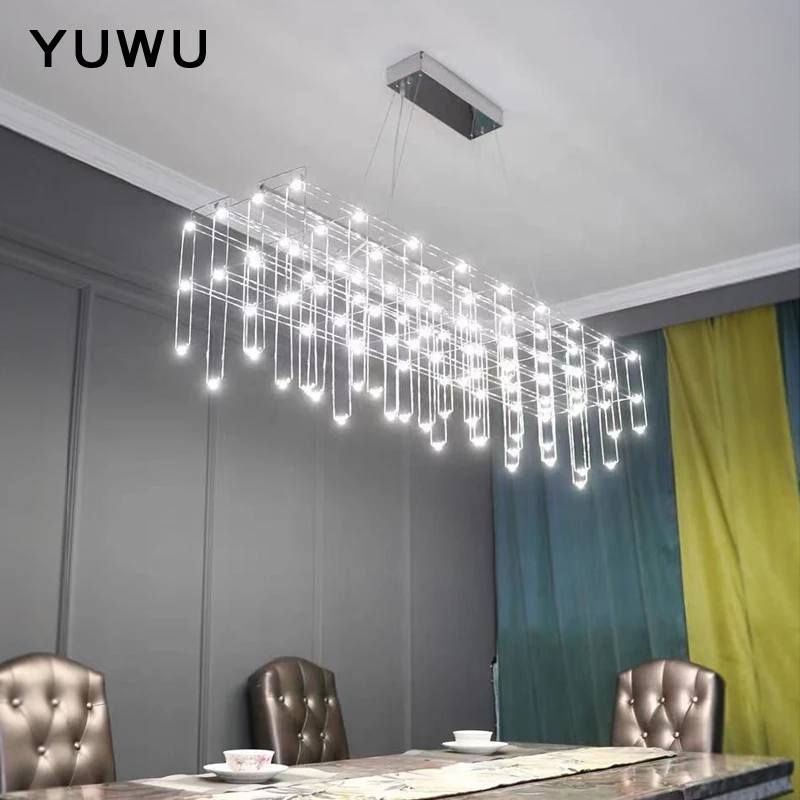 

Gypsophila restaurant chandelier modern minimalist creative dining table dining room firefly light cube bar frontatmospherelight