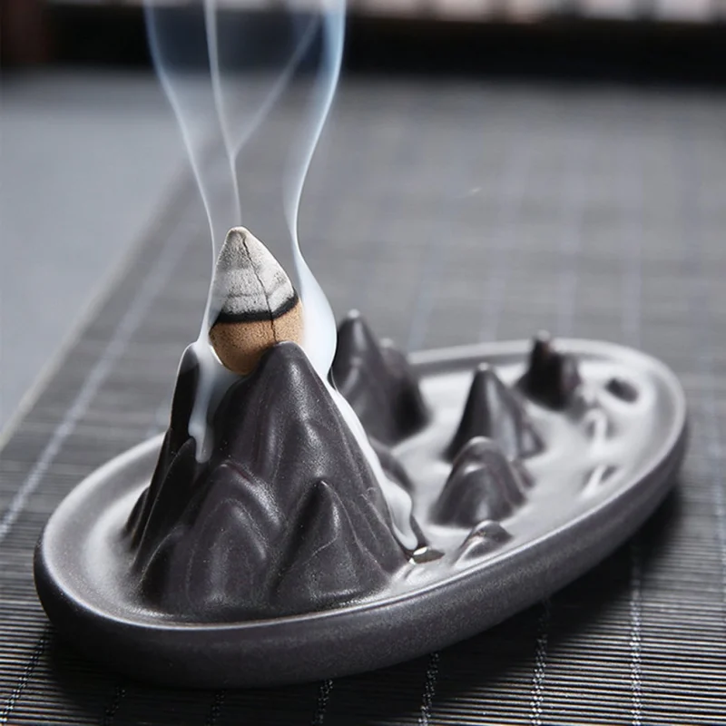 10Pcs Mixed Backflow Incense Cones Flavor Natural Fragrant Reflux Tower Tea Room |