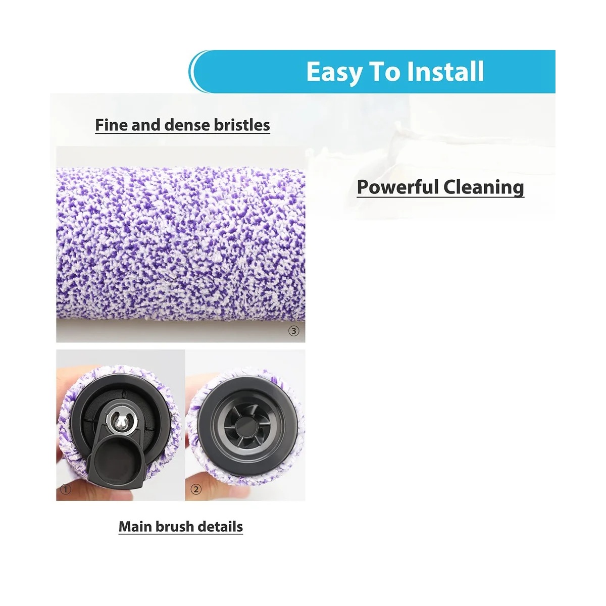 HEPA-фильтр с основной щеткой совместимый аксессуарами для пылесосов WD100 WD101 WD200 WD201