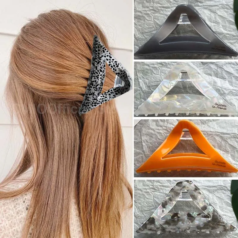 

Acetate Triangle Big Hair Claw Clip for Thick Hair Streetstyle Hair Clip Ponytail Hair Claws Bath Clip Fashion Hair Accessories
