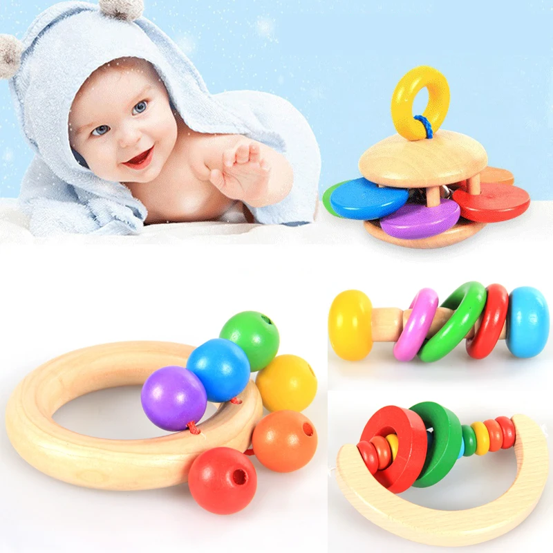

Rattles For Babies Newborn Educational Toys Montessori Rattle Children Musical Instruments Wooden Rattles Baby Toys 0 12 Months