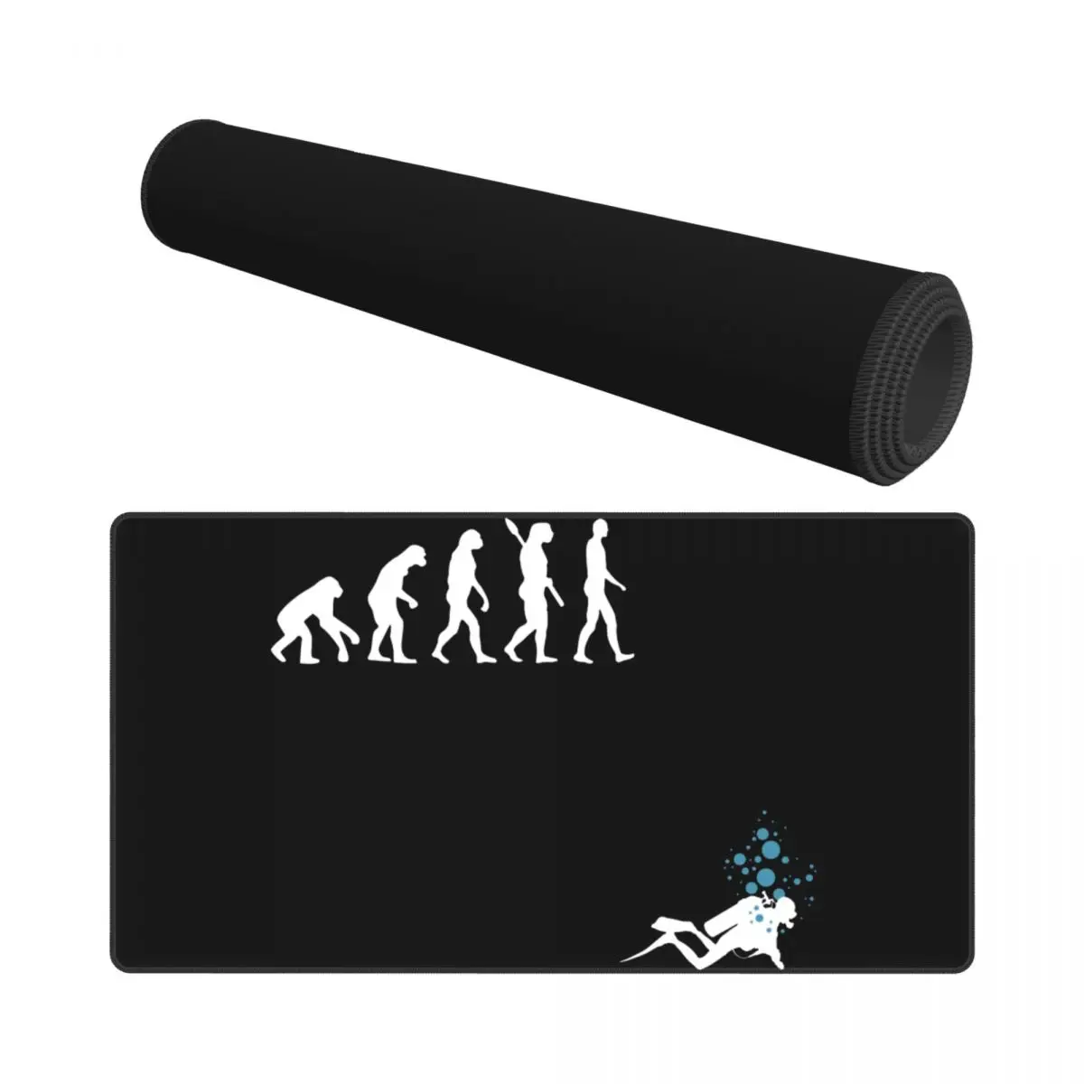 Игровой коврик для мыши с аквалангом Evolution Of Man водонепроницаемый большой