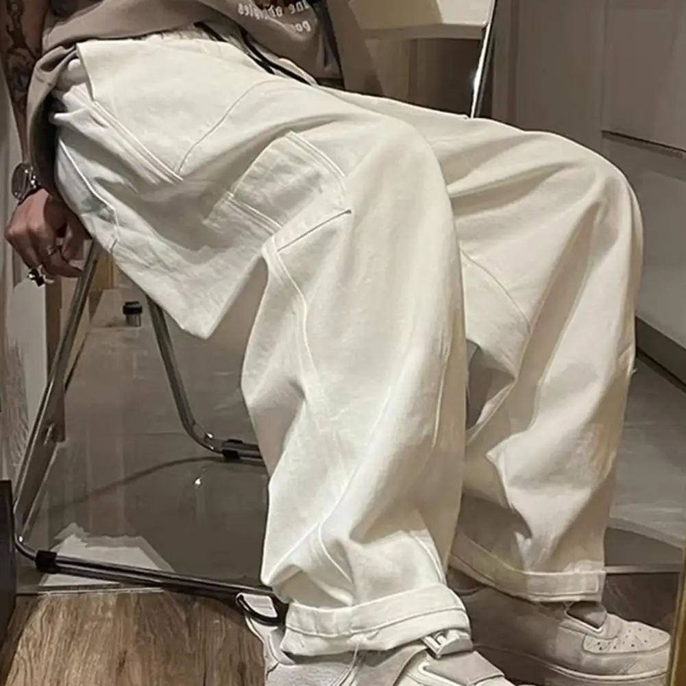 

Стильные мужские брюки, брюки-карго с защитой от разрывов, мужские универсальные брюки-карго на завязках для улицы