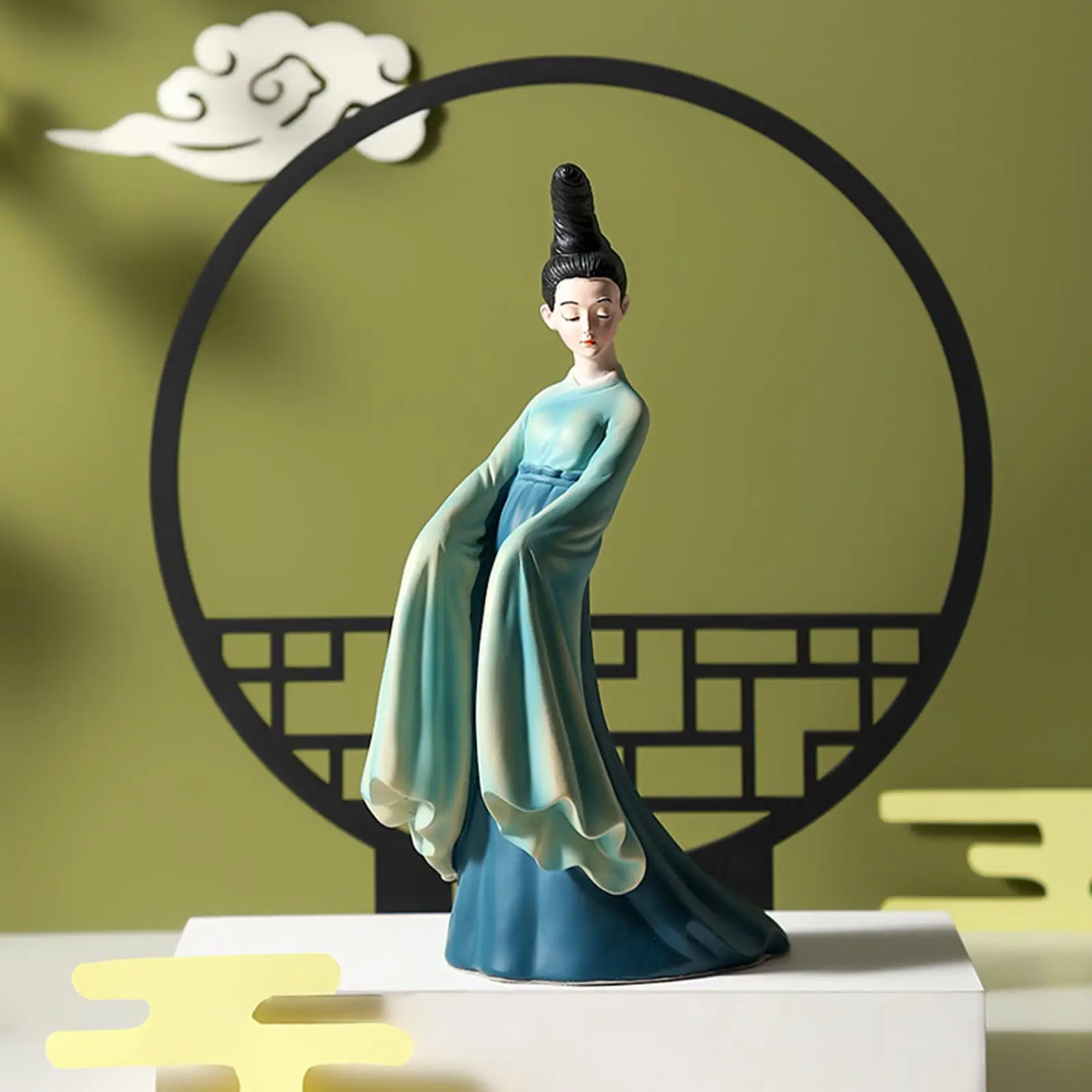 

Chinese Style Dancer Figurine for Wine Cabinet Tabletop TV Stand