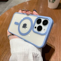 original candy color magsafe magnetic phone case for iphone 13 12 11 pro max xs max se2020 xr x 8 7 plus wireless charging cover