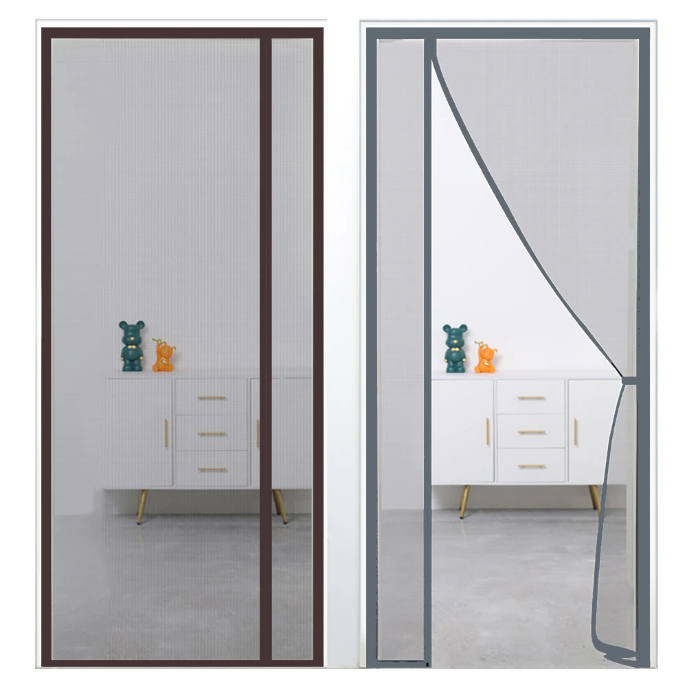 

Magnetic Door Screen Mosquito Net Custom Size Side open style Curtain Fly Insect Anti-mosquito Invisible Mesh For Summer Indoor