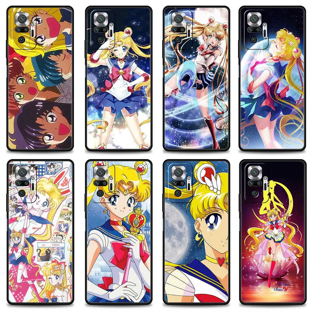 

Smartphone Case For Xiaomi Redmi Note 9s 9 9t 11t 8t 7 10 8 Pro Max redmi 9 9a 9c 8 k40 7A 10 Cover Silicon Coque Sailor Girl