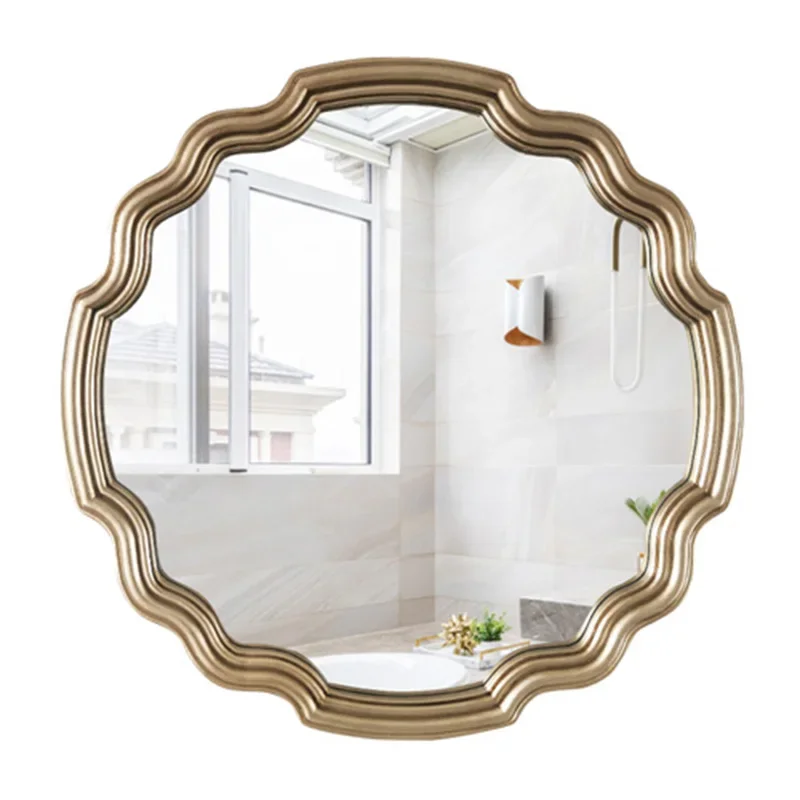 Круглые настенные зеркала для ванной комнаты безопасное зеркало в золотой рамке