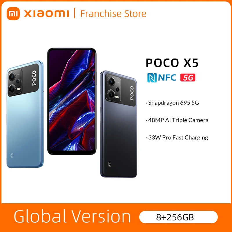 

[World Premiere] POCO X5 5G Smartphone 128GB/256GB 6.67"120Hz AMOLED DotDisplay Snapdragon 695 Octa Core NFC 33W 5000mAh Battery